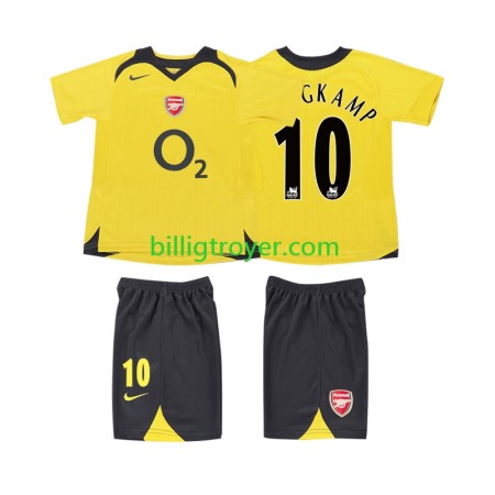 Billige Fotballdrakter Arsenal BERGKAMP 10 2006 Barn Retro Bortedraktsett 2005 Kortermet